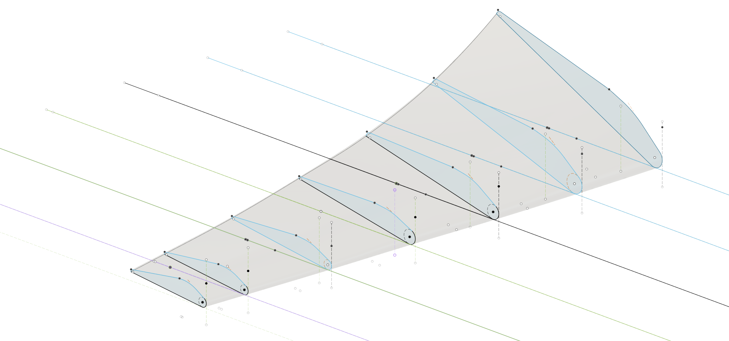 CAD-Modell einer Windturbinen-Schaufel